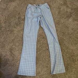 Low waisted Blue plaid brandy Melville pants
